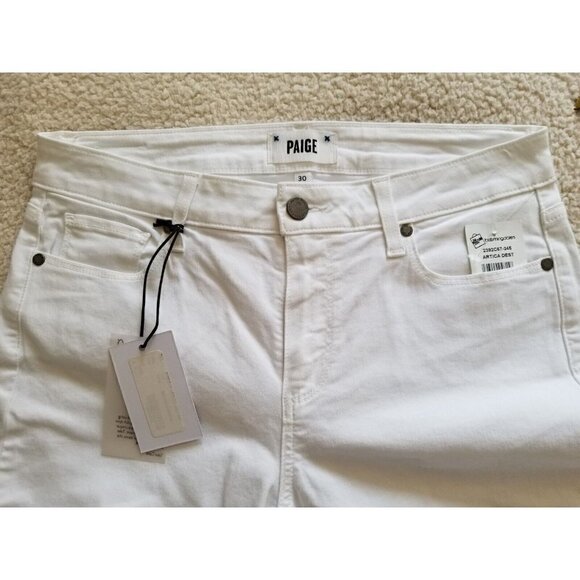 Paige Women's Verdugo Ankle w/Raw Hem Jeans  Artica Destructed Size 30 - Picture 6 of 11